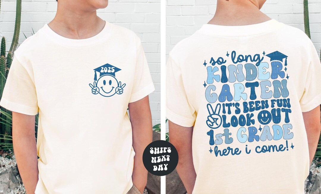 Kindergarten Graduation Shirt Last Day of School Tee Toddler T-shirt Kindergarten Graduation Gift... | Etsy (US)