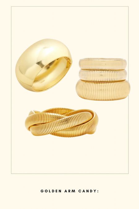 Gold bracelet gold bangle golden arm candy

#LTKfindsunder100 #LTKstyletip #LTKSeasonal