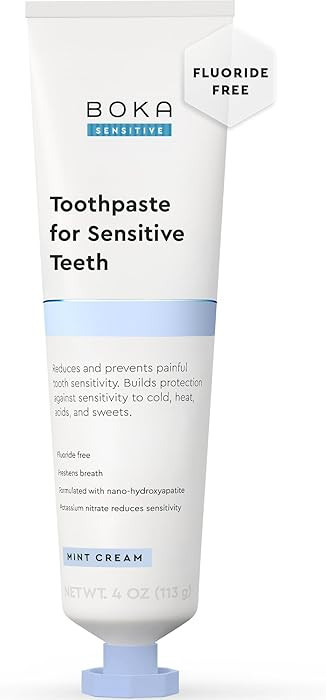 Boka Sensitive Toothpaste - Sensitive Teeth Relief, Fluoride Free, Nano Hydroxyapatite, Potassium... | Amazon (US)