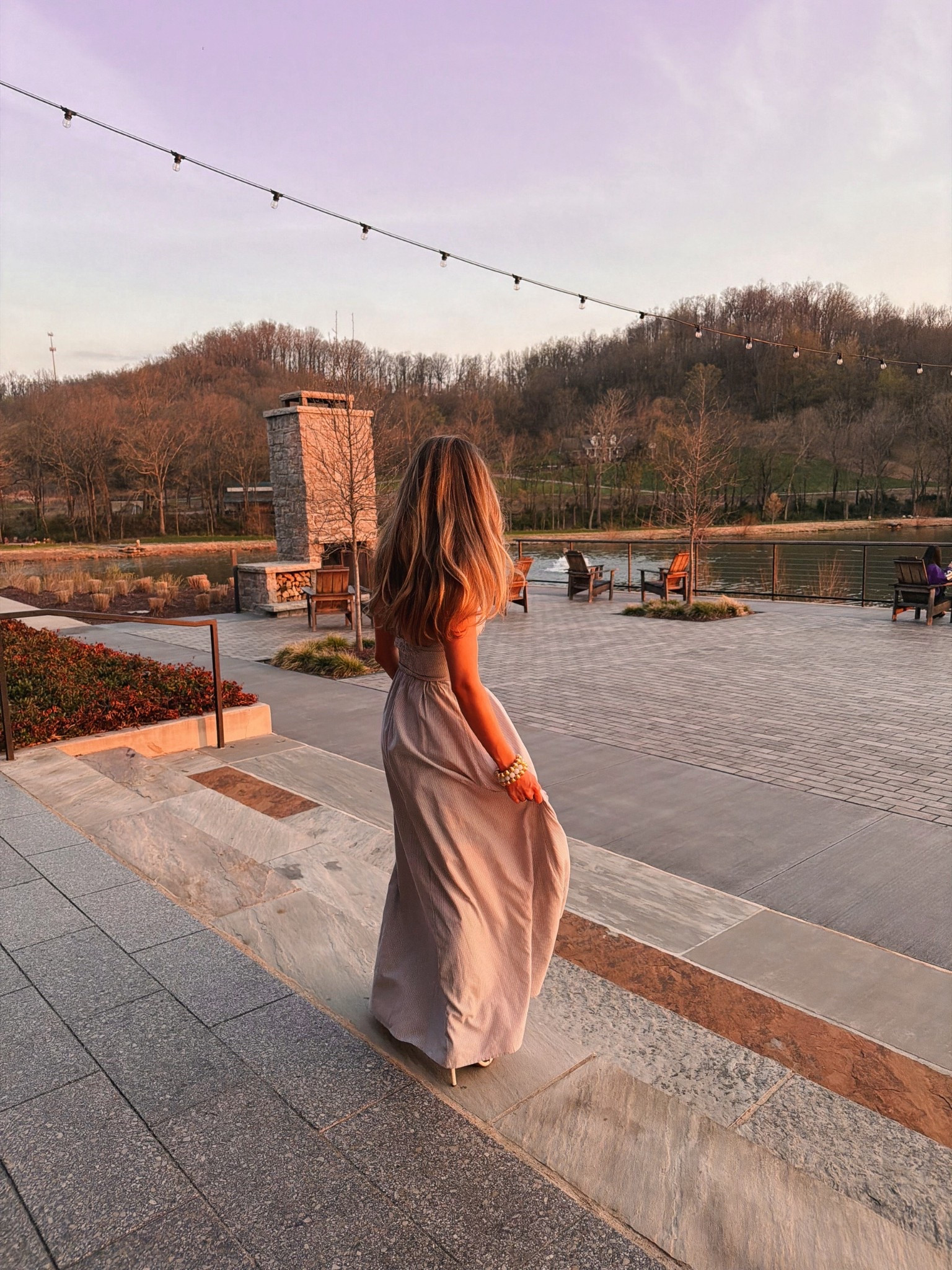 a perfect warm spring night outfit! love this striped maxi dress from revolve- wearing size xs🤍 linked the short version of this dress too! comes in so many good colors! 

#LTKgrwm #LTKootd #LTKU