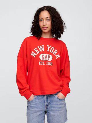 Oversized Gap Graphic Sweatshirt | Gap Factory