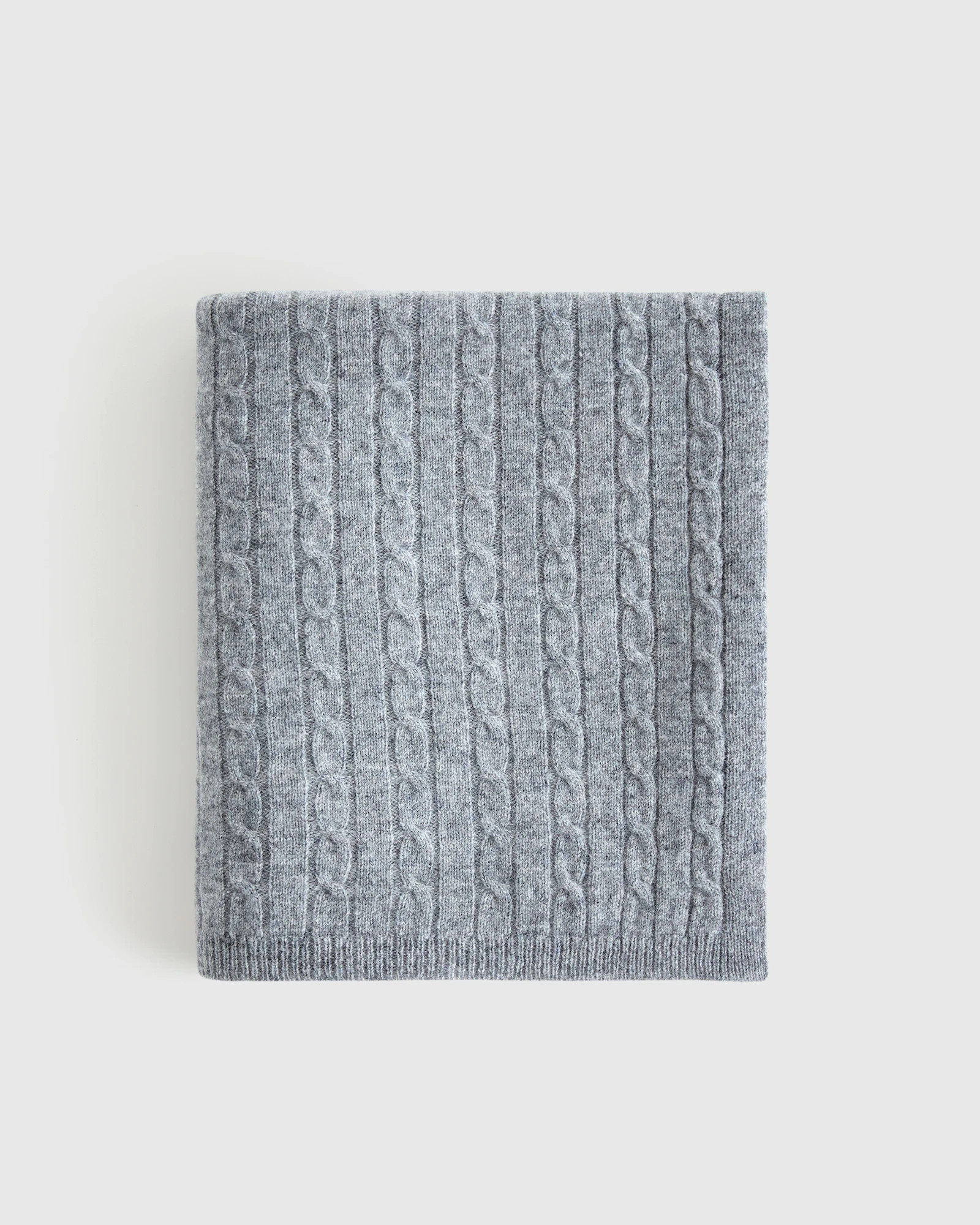 Mongolian Cashmere Cable Knit Baby Blanket | Quince