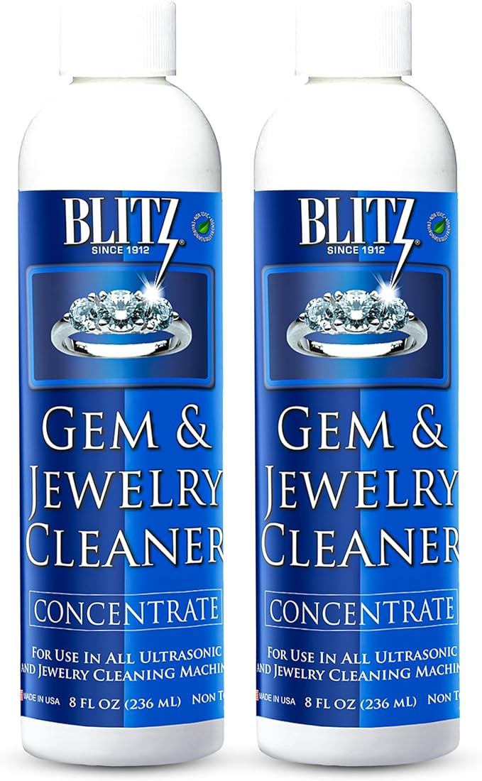 Blitz Gem & Jewelry Cleaner Liquid Concentrate for Gold, Silver, Platinum Jewelry Cleans Non-Poro... | Amazon (US)