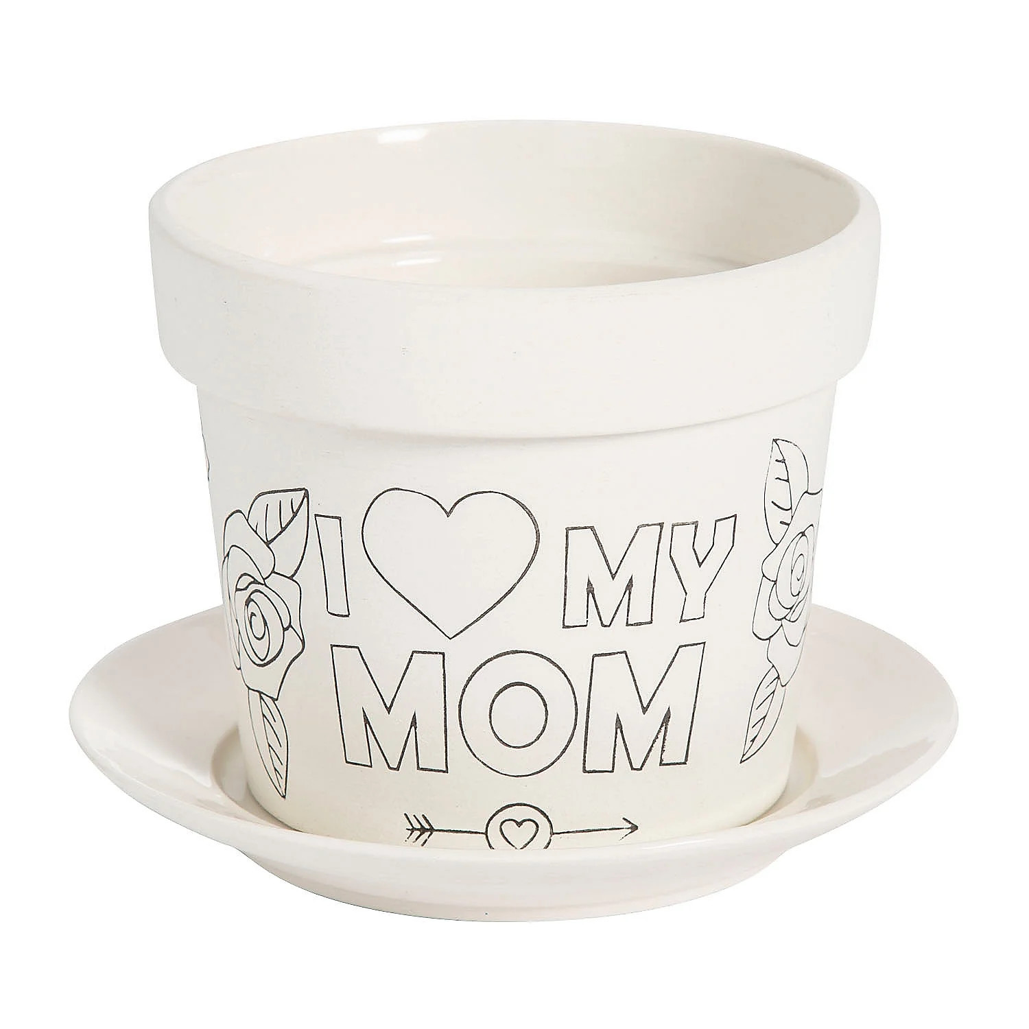 Color Your Own Mother’s Day Flower Pot - 6 Pieces | Walmart (US)