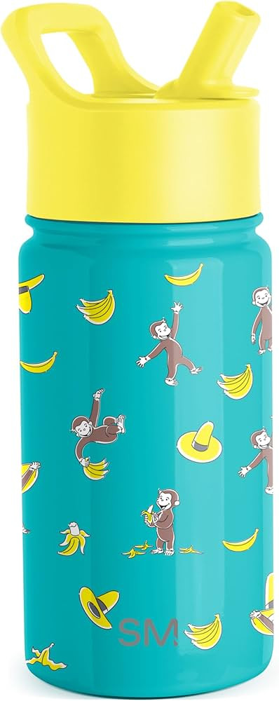 Simple Modern Curious George Kids Water Bottle with Straw Lid | Reusable Insulated Stainless Stee... | Amazon (US)