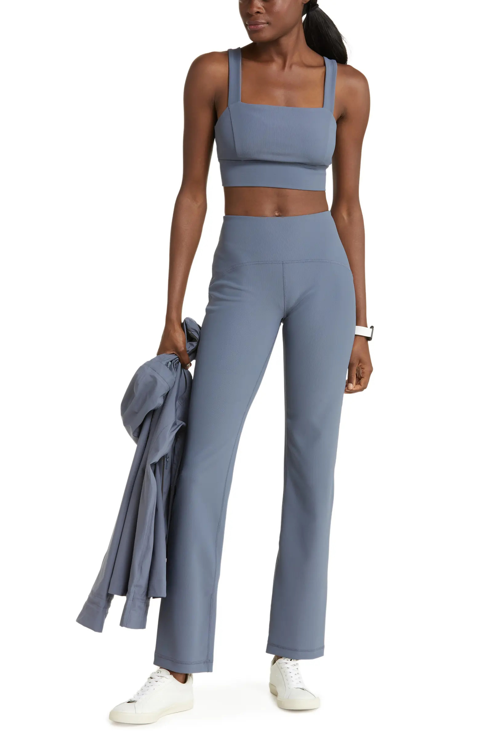 Luxe Longline Rib Sports Bra | Nordstrom