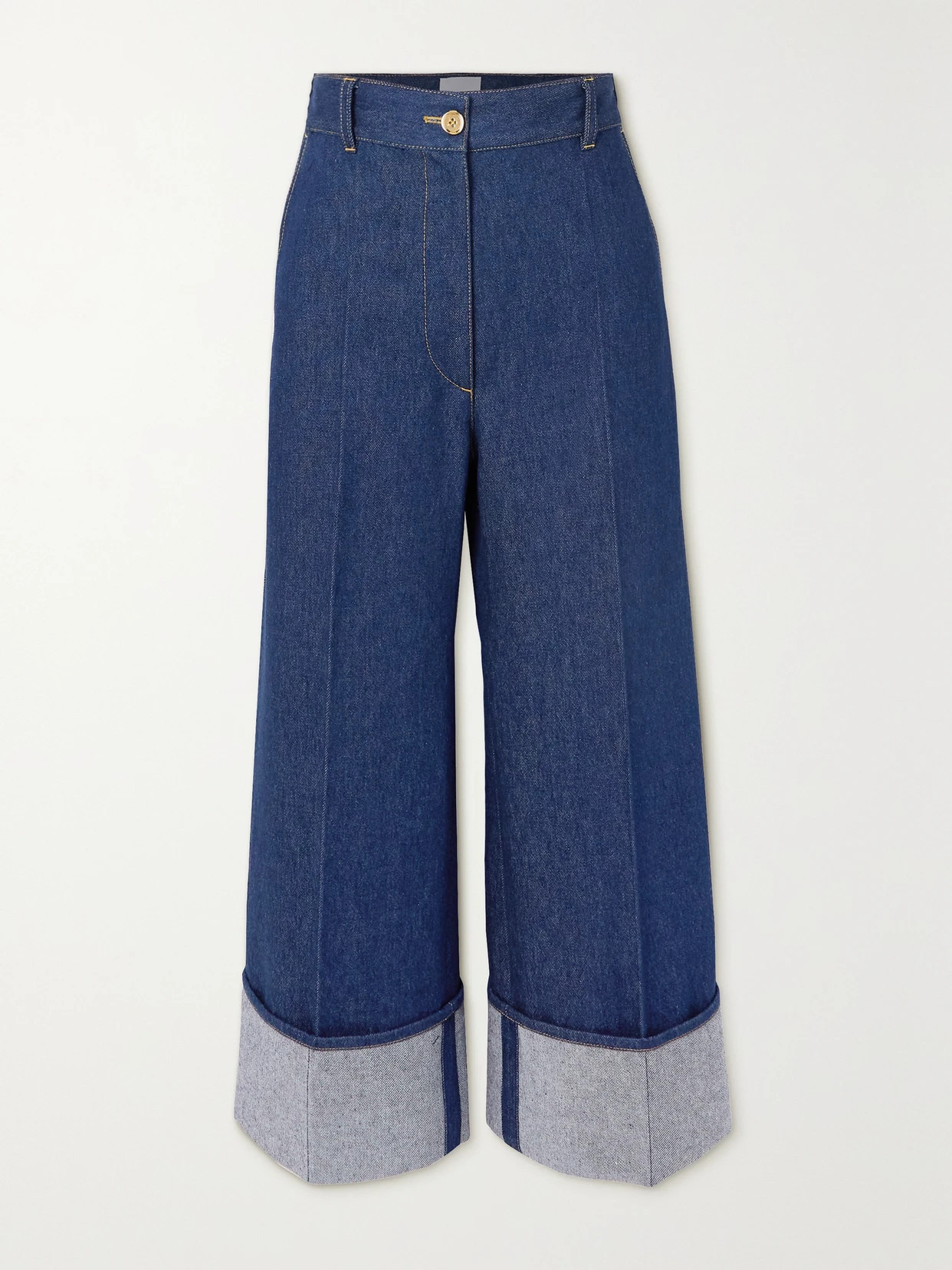 Patou - High-rise Wide-leg Organic Jeans - Blue | NET-A-PORTER (US)