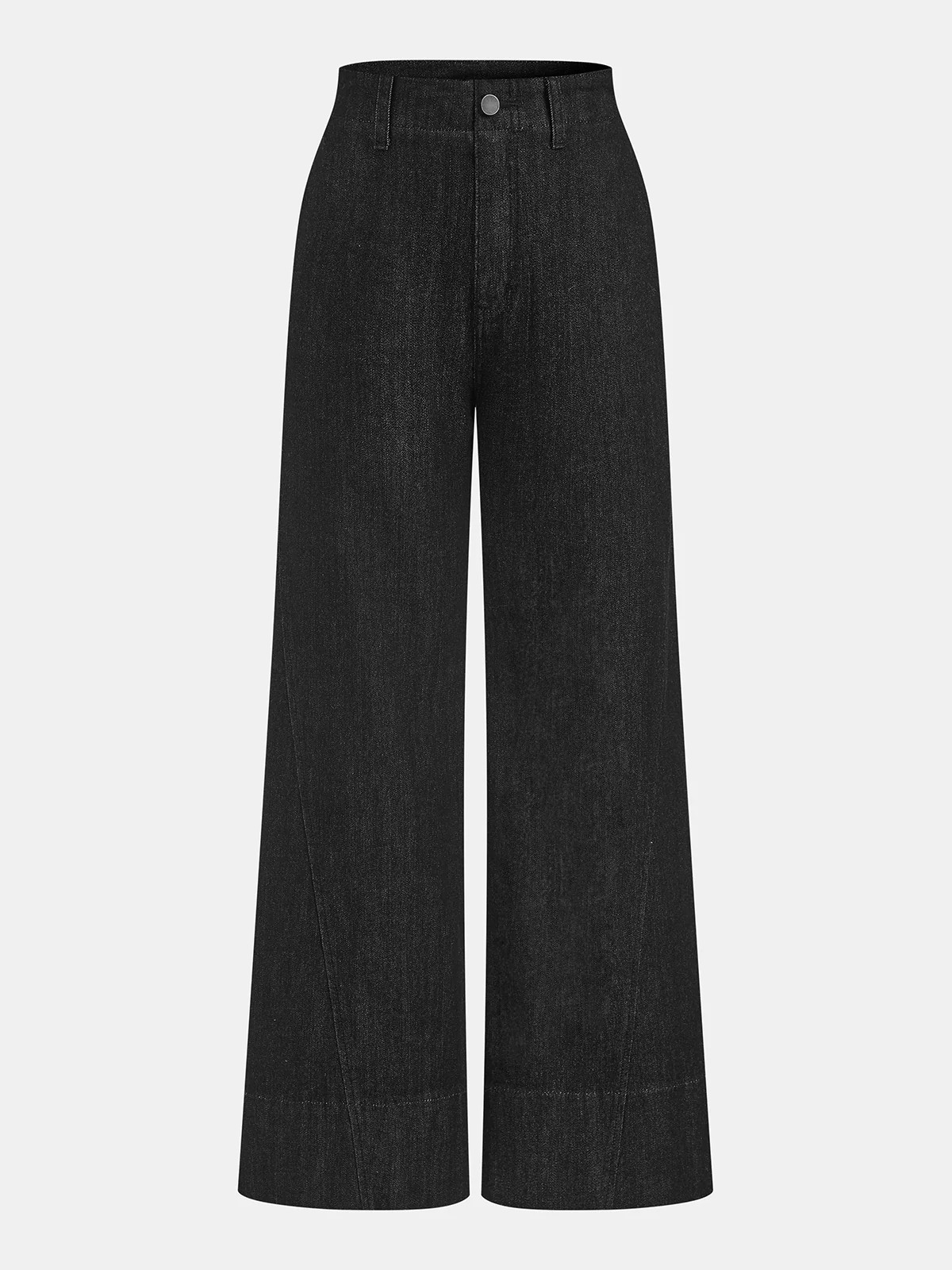 High-Waist Denim Wide-Leg Jeans | Commense