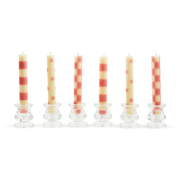MacKenzie-Childs Pink Mini Dinner Candles | MacKenzie-Childs
