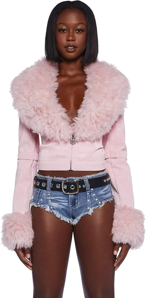 Dolls Kill Covet Moto Jacket by Generation Kiss – Cropped Vegan Leather Moto Jacket for Bold St... | Amazon (US)