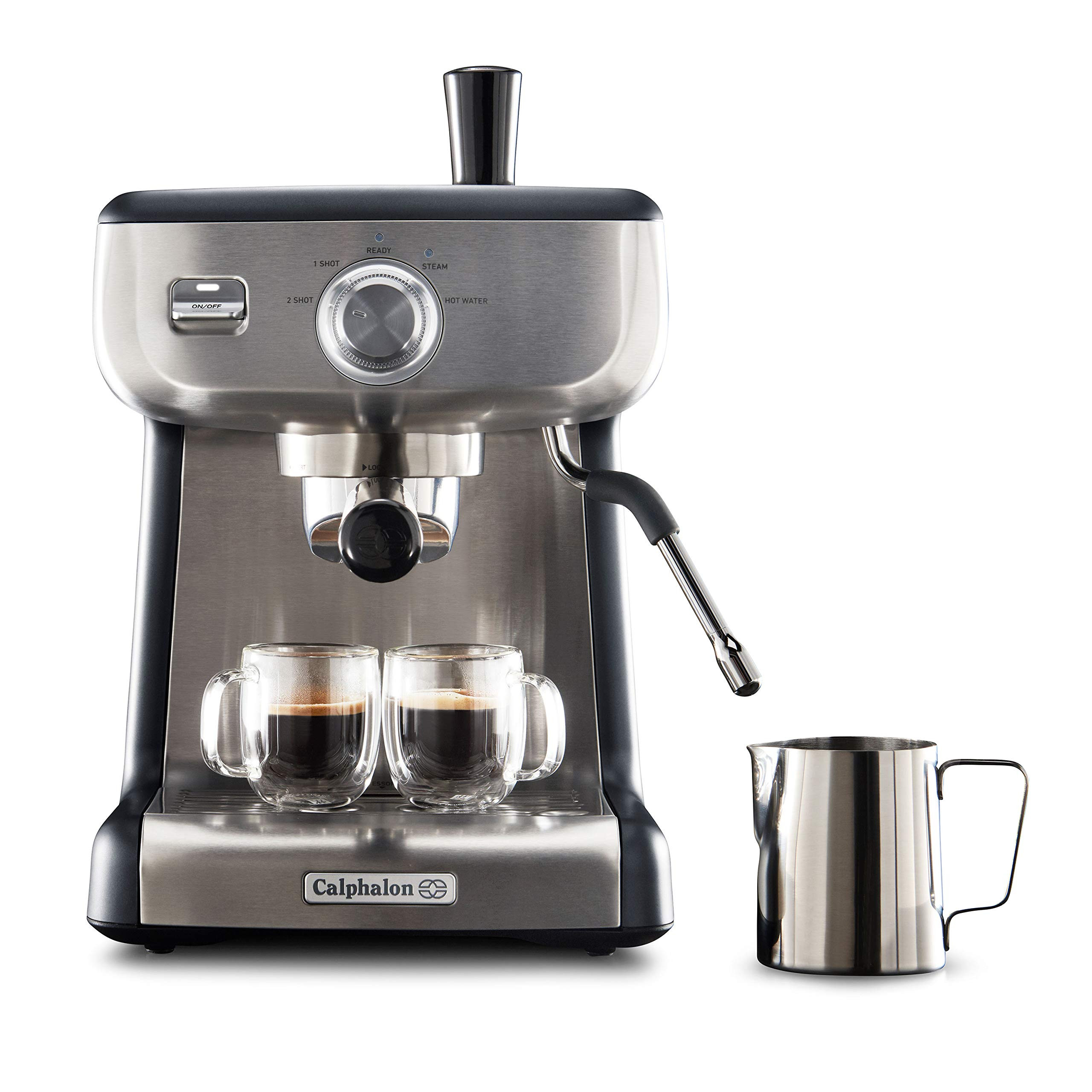 Calphalon BVCLECMP1 Temp iQ Espresso Machine with Steam Wand, Stainless | Amazon (US)