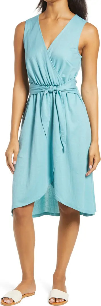 Bobeau Rowan Sleeveless Faux Wrap Dress | Nordstrom | Nordstrom