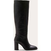 M&S Leather Block Heel Knee High Boots Black | Marks & Spencer (UK)