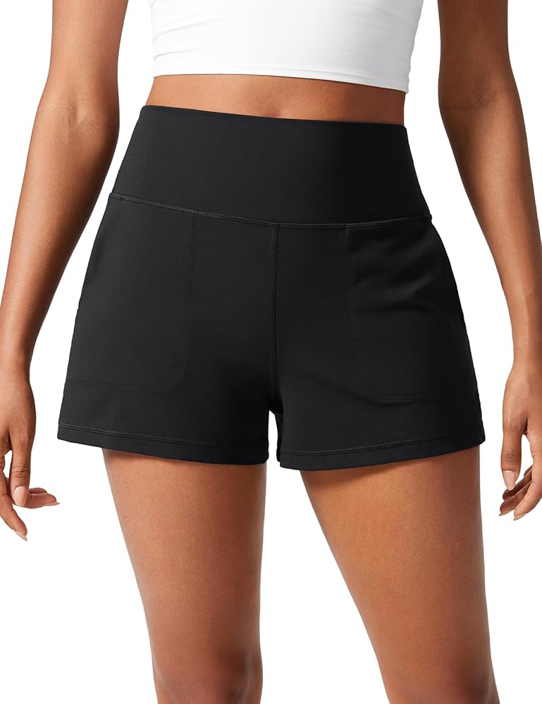 CRZ YOGA Butterlift Shorts for Women High Waisted for Yoga Casual Lounge Workout with Pockets Lin... | Amazon (US)