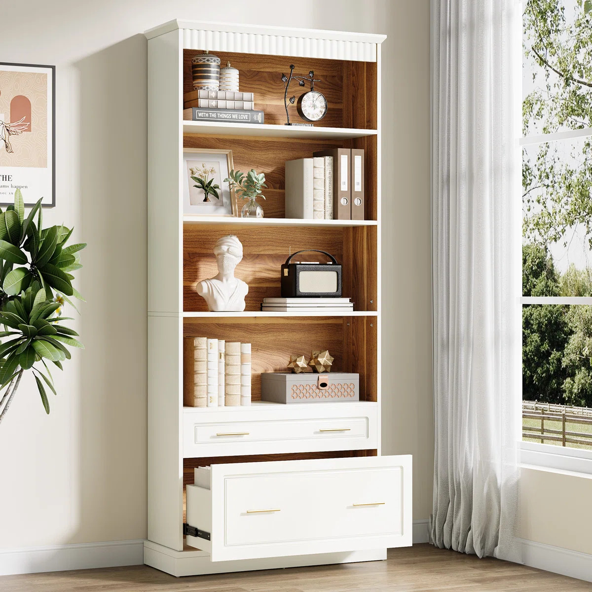 Bookcase With File Cabinet Drawers | Wayfair North America