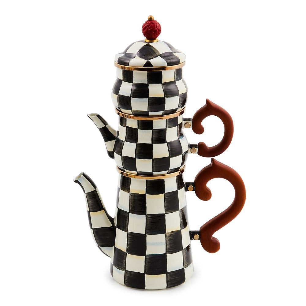Courtly Check Stackable Coffee Set | MacKenzie-Childs