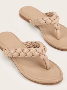 Braided Flat Thong Sandals | SHEIN