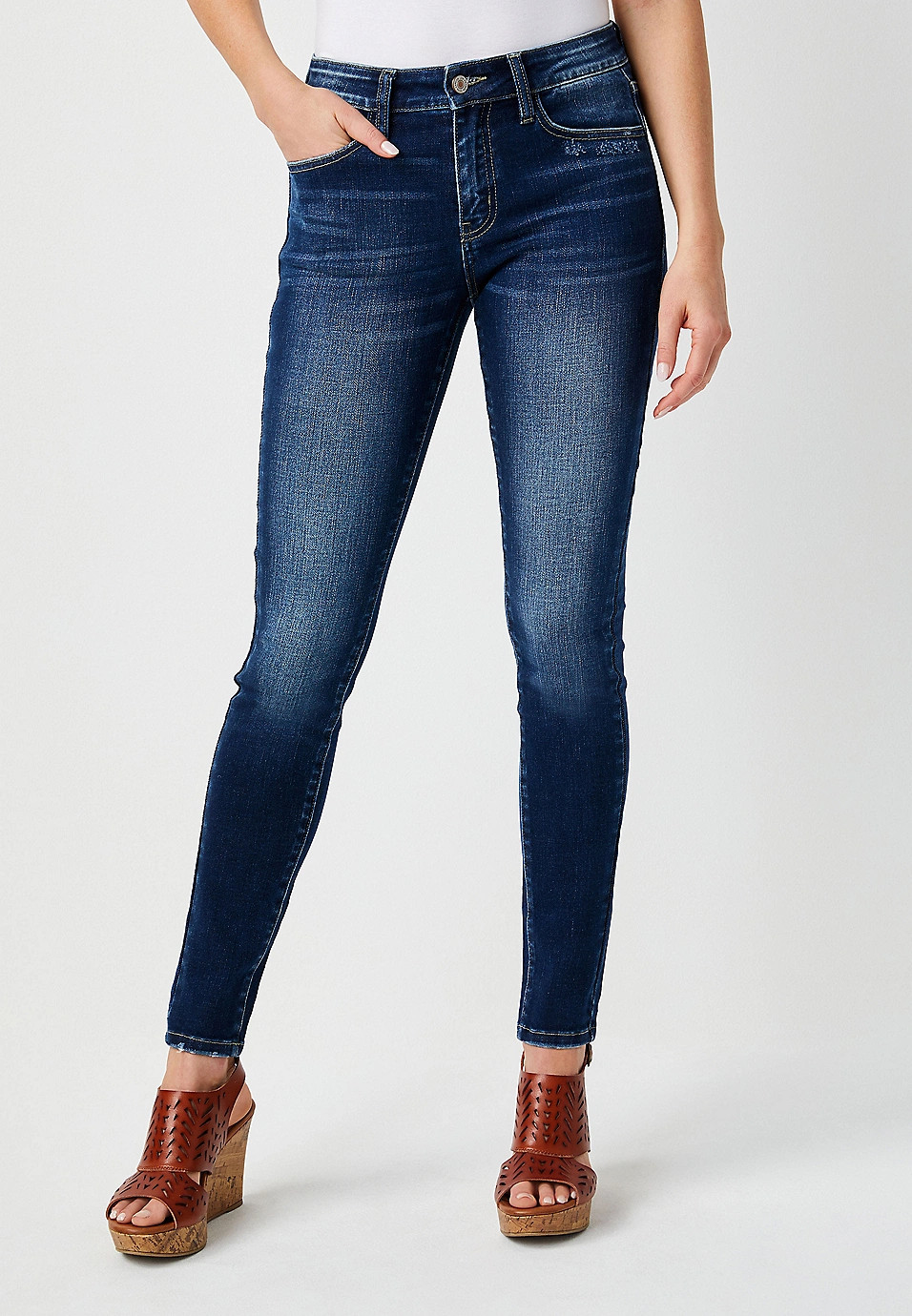 KanCan™ dark wash stretch skinny jean | Maurices