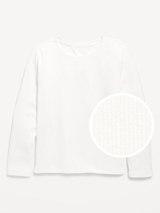 Softest Long-Sleeve Ribbed T-Shirt for Girls | Old Navy (US)