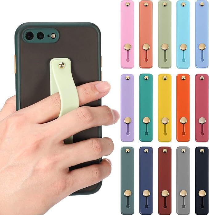 Weewooday 15 Pieces Phone Grip Strap Telescopic Finger Loop Finger Strap Holder Silicone Stretch ... | Amazon (US)