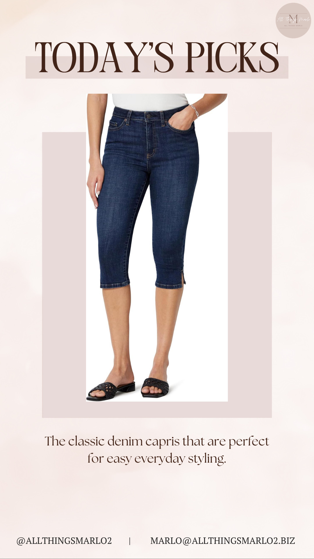 The classic denim capris that are perfect for easy everyday styling. 

 #LTKSeasonal #LTKWorkwear #LTKTravel
