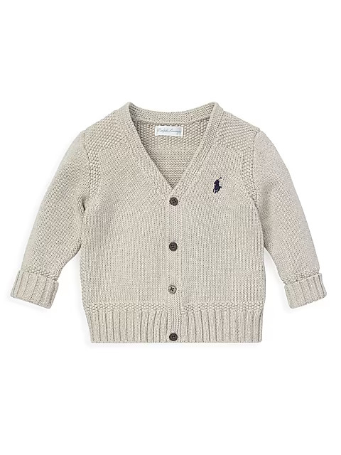 Baby Boy's Combed Cotton Button-Front Cardigan | Saks Fifth Avenue