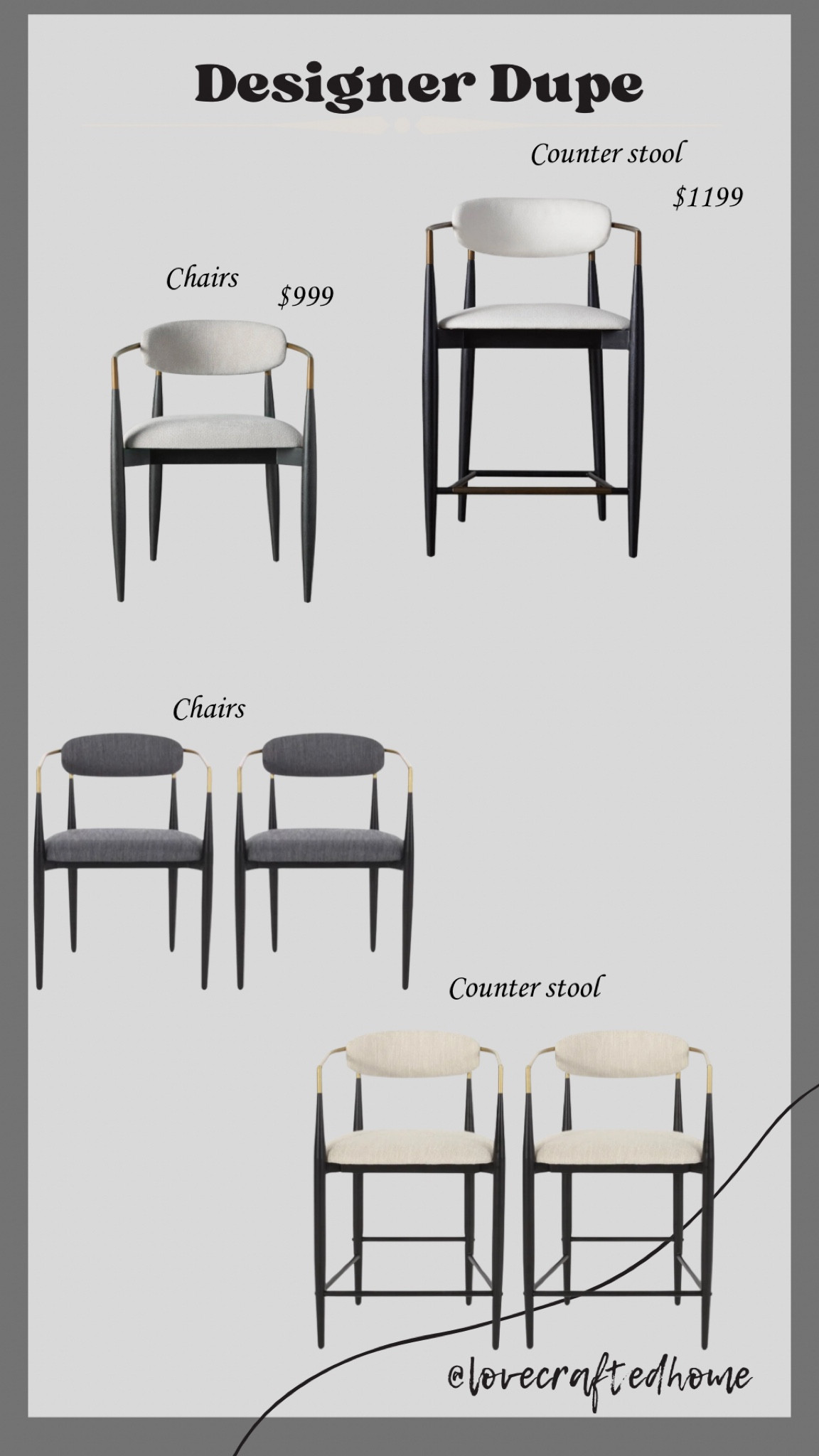 Designer Dupe Dining/Counter Stool





#LTKsalealert #LTKhome #LTKSpringSale