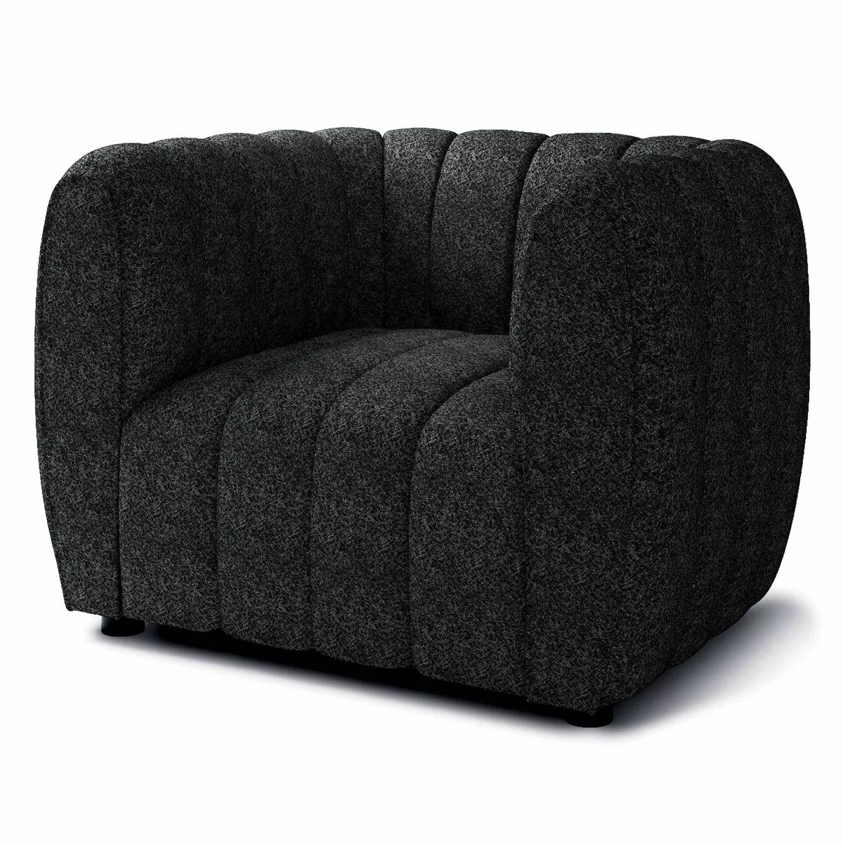 HOMES: Inside + Out Rainmist Glam Boucle Fabric Channel Tufted Accent Armchair | Target