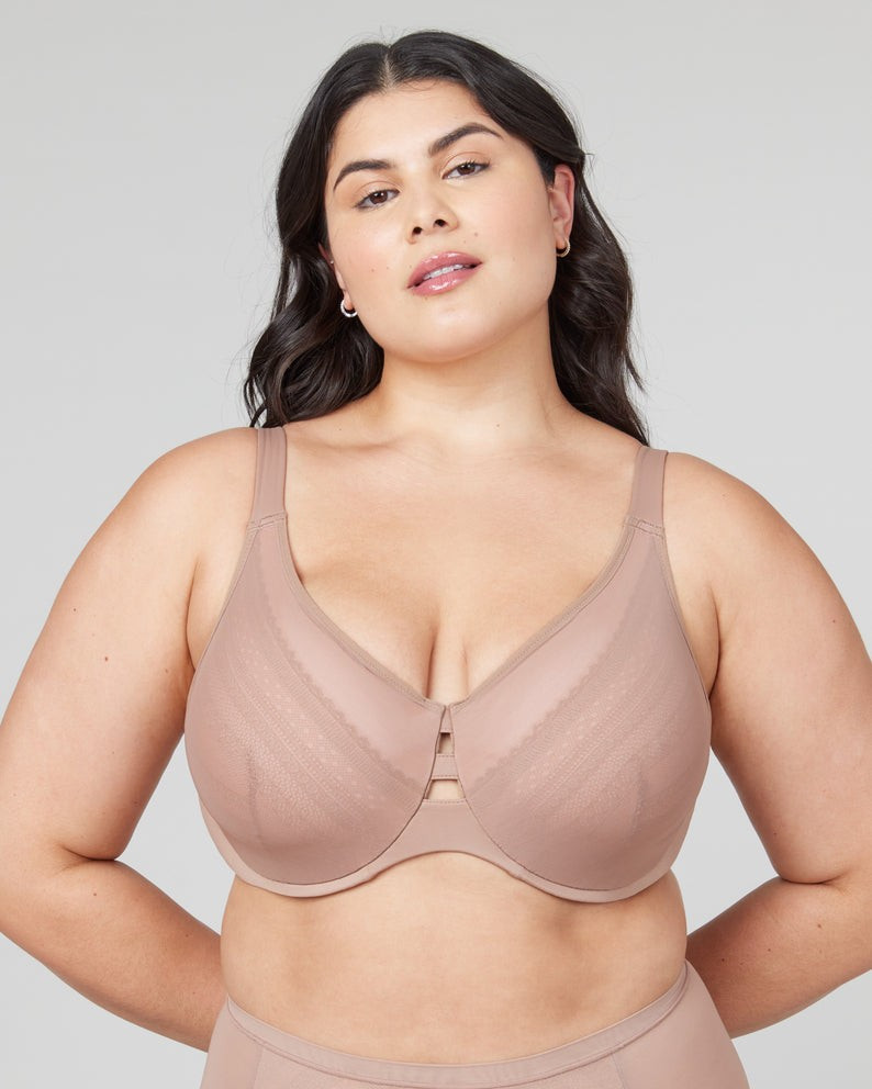 Low Profile Illusion Lace Minimizer Bra | Spanx