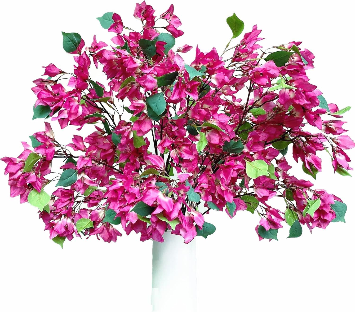 Amazon.com: Pack of 4 Artificial Bougainvillea Silk Flowers Branches Faux Artificial Bougainville... | Amazon (US)