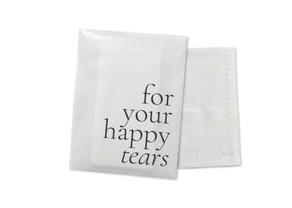Happy Tears Tissue Packets  Wedding Tissues  Wedding Guests | Etsy UK | Etsy (UK)