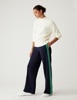Side Stripe Wide Leg Trousers | Marks and Spencer US