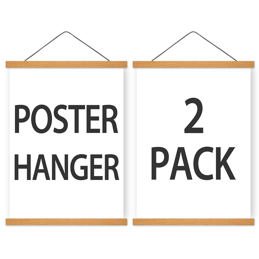 Poster Hanger Magnetic Frames, Strong Magnet, Wood Poster Hanger for Diamond Painting, Maps, Pict... | Amazon (US)
