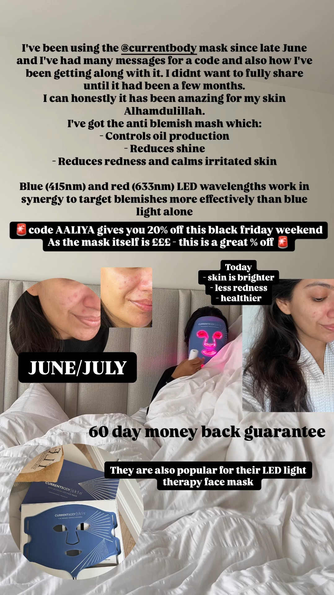  current body led anti blemish mask - AALIYA for 20% off the website 



#LTKbeauty #LTKCyberWeek #LTKgrwm