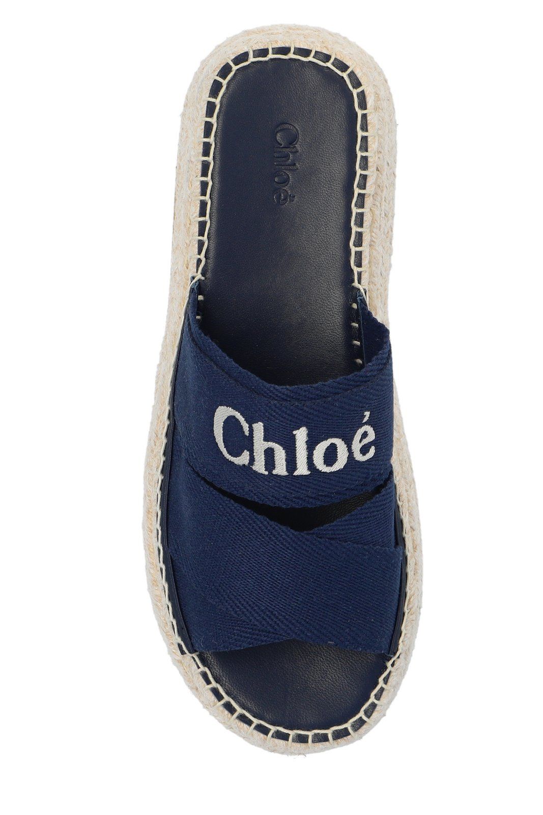 Chloé Mila Logo Embroidered Sandals | Cettire Global
