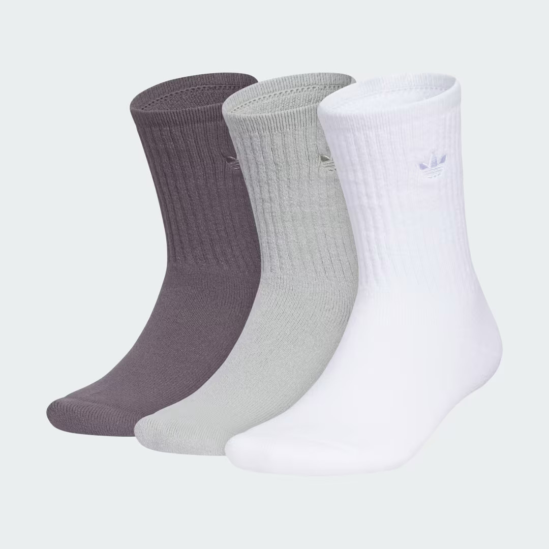 adidas Originals Comfort 3-Pack Crew Socks Grey Strata L - Originals Socks | adidas (US)