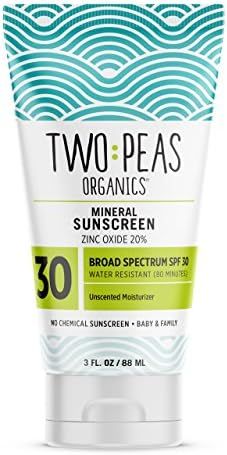 Two Peas Organics - All Natural Organic Sunscreen Lotion - Coral Reef Safe - Baby, Kid & Family Frie | Amazon (US)