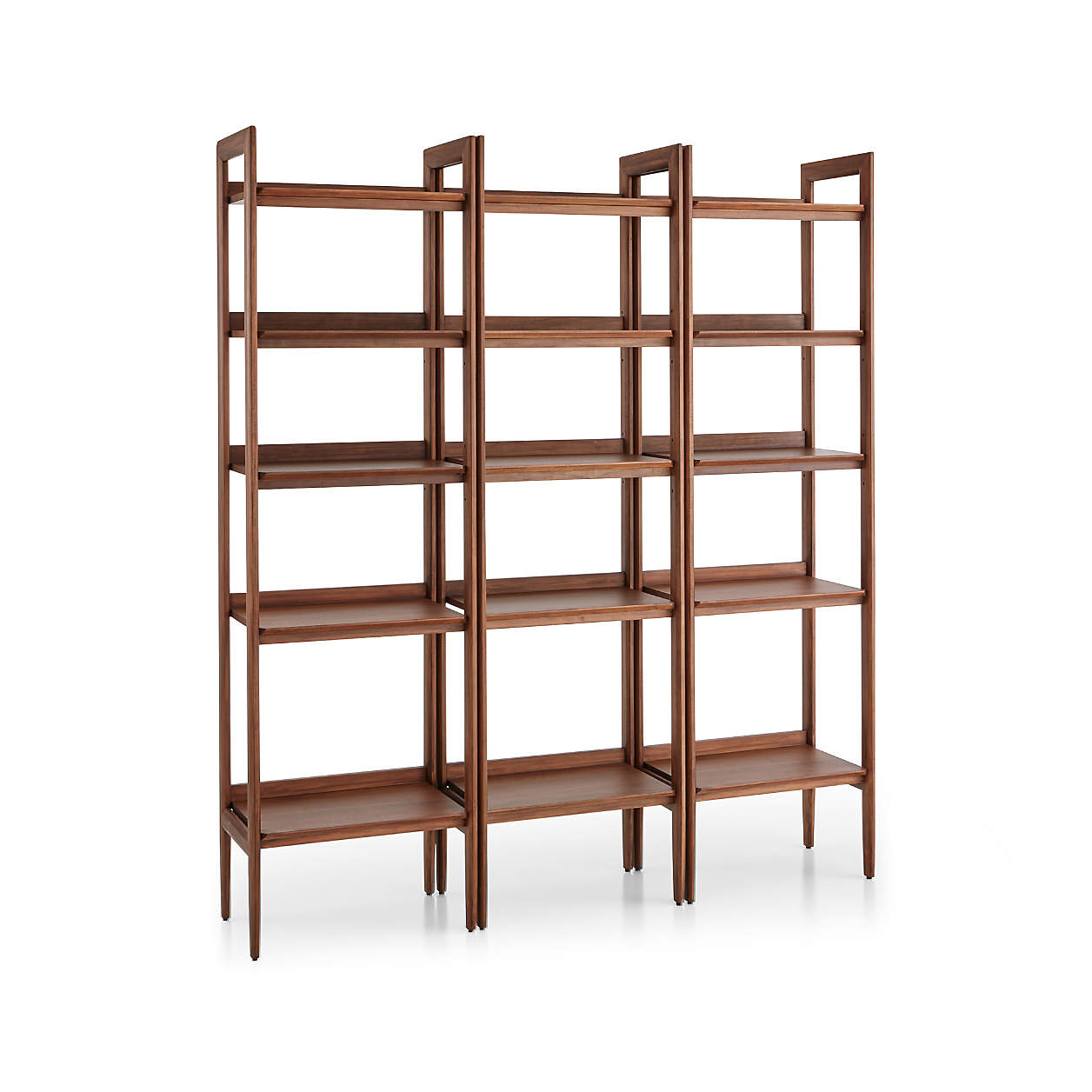 Tate 66" Walnut Bookshelves, Set of 3 + Reviews | Crate & Barrel | Crate & Barrel