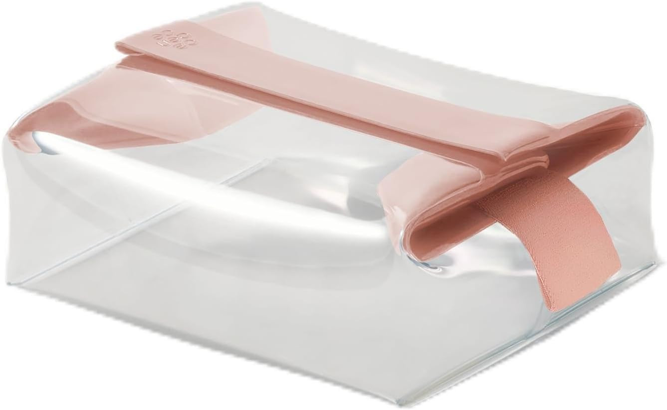 Cadence Parcel - Clear Travel Kit with Zipperless Magnetic Closure - Rose, Medium - Durable, Leak-Resistant and TSA Approved Toiletry Bag - Modular Organization - Recycled TPU (1 Qt) | Amazon (US)