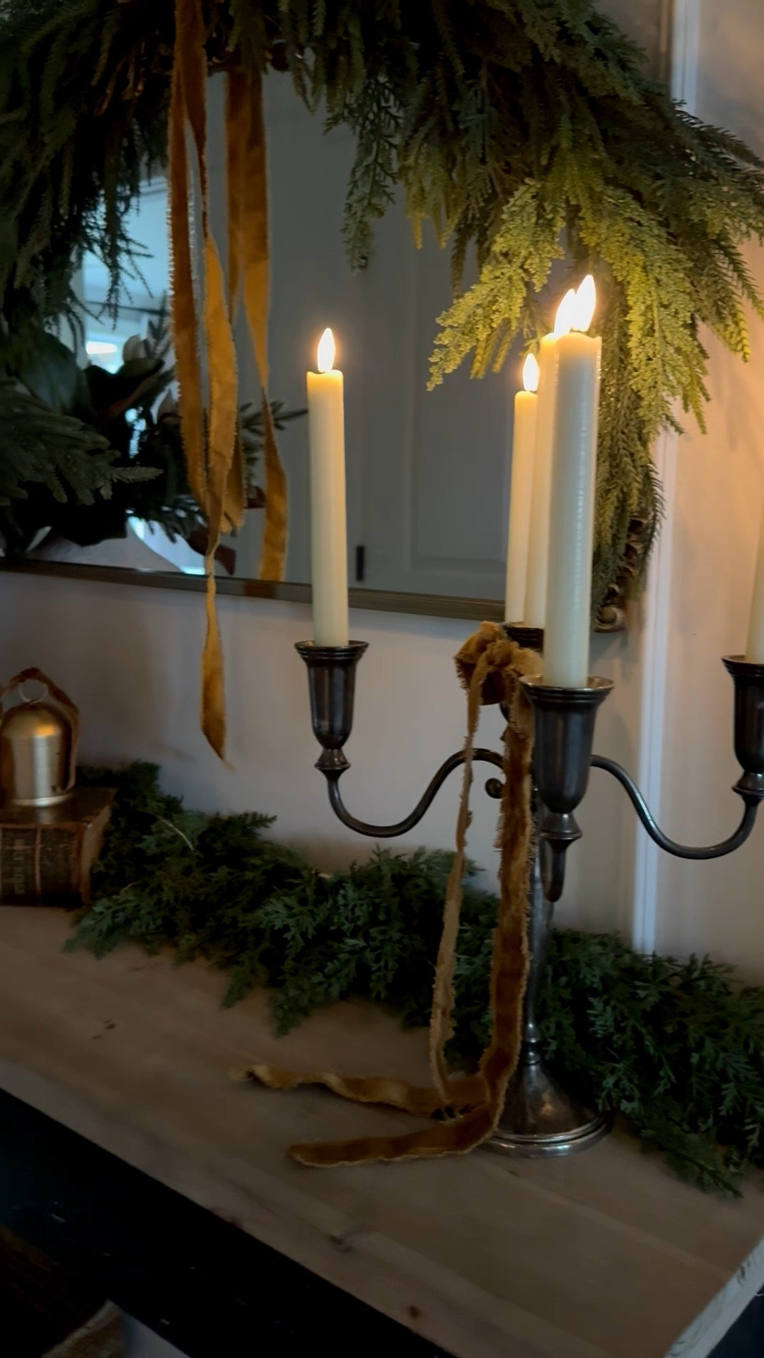 Rechargeable flameless candles for the wind in this area. Every night I walk through this area and it’s pre-lit on a timer. When they run out of charge, I just switched them out for charged versions of them. Loving this magical space.

#LTKselfcare #LTKSeasonal #LTKHome