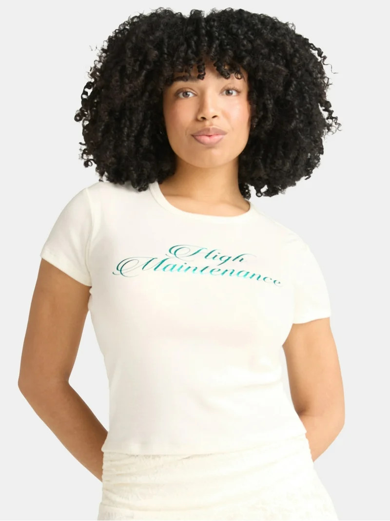 High Maintenance Women's Graphic Tee with Short Sleeves, Sizes XXS-XXL | Walmart (US)