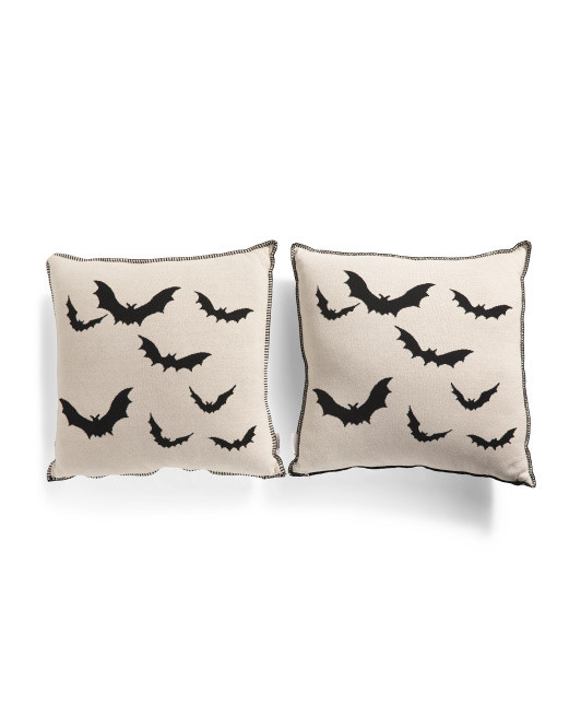 20x20 Set Of 2 Bats Pillows | TJ Maxx