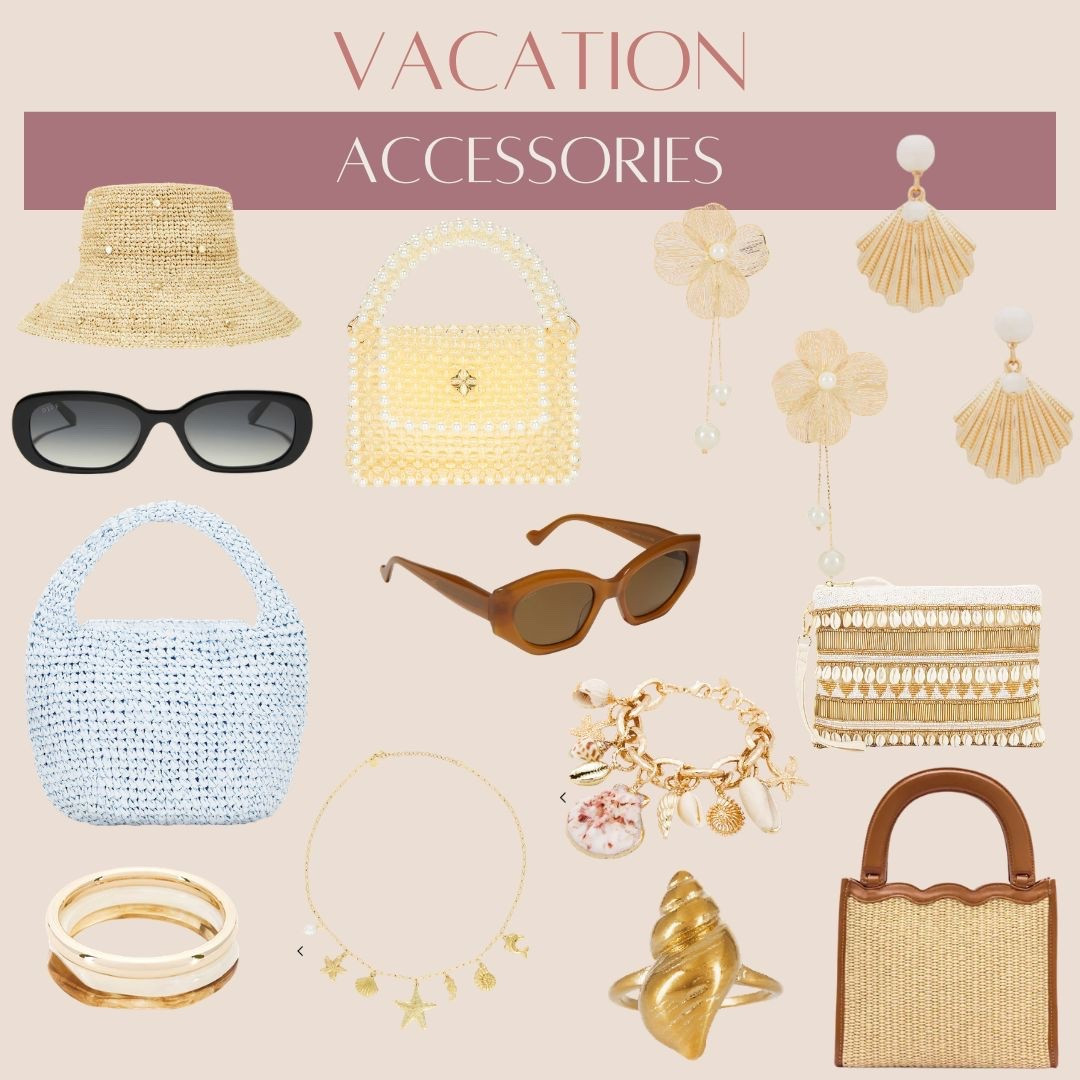 Spring/ Summer accessories! #accessories #summeroutfit #beachoutfit #springoutfit #sunglasses #summerbag 

#LTKSeasonal #LTKgrwm #LTKootd