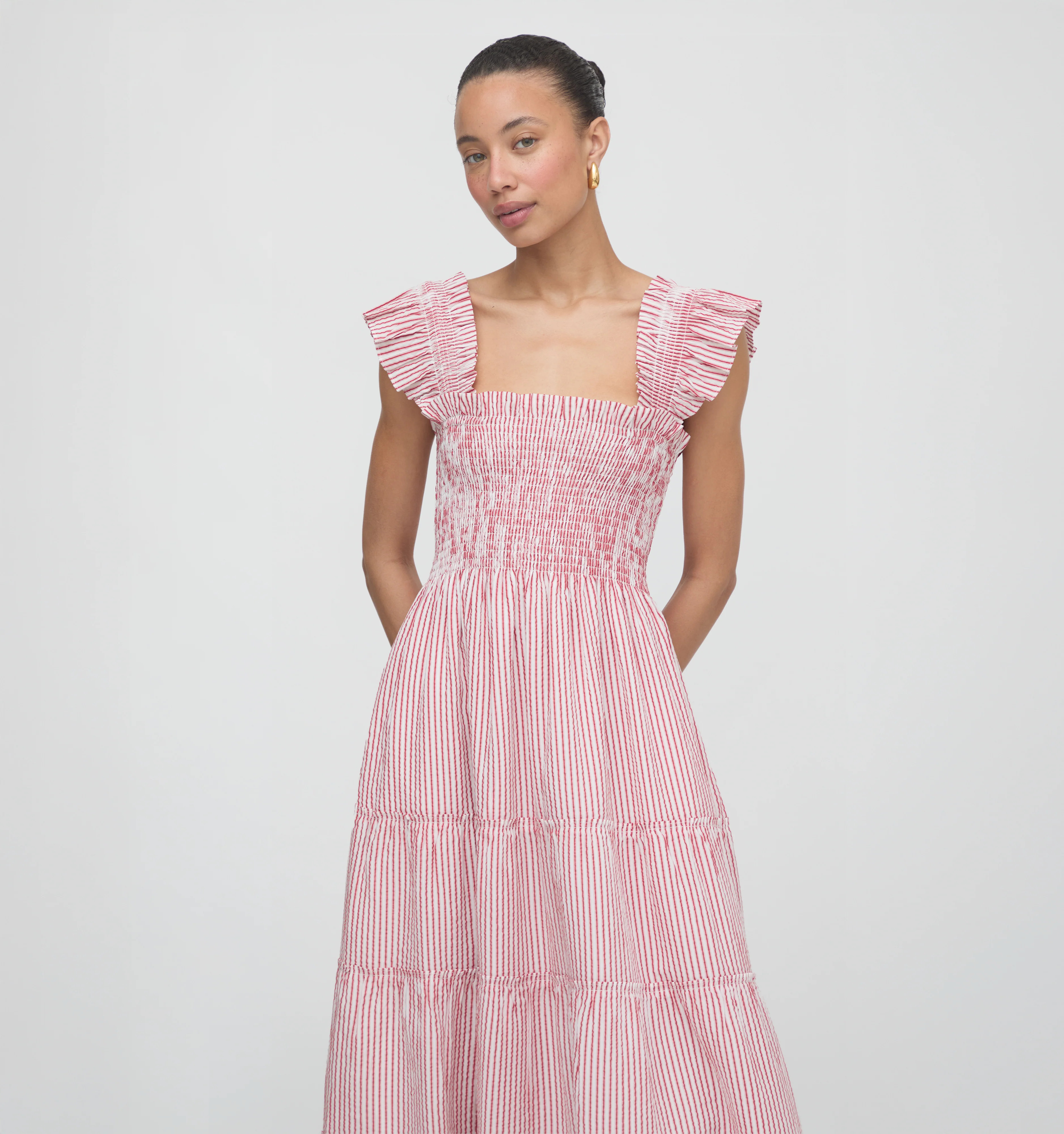The Ellie Nap Dress - White Poppy Half Drop | Hill House Home US