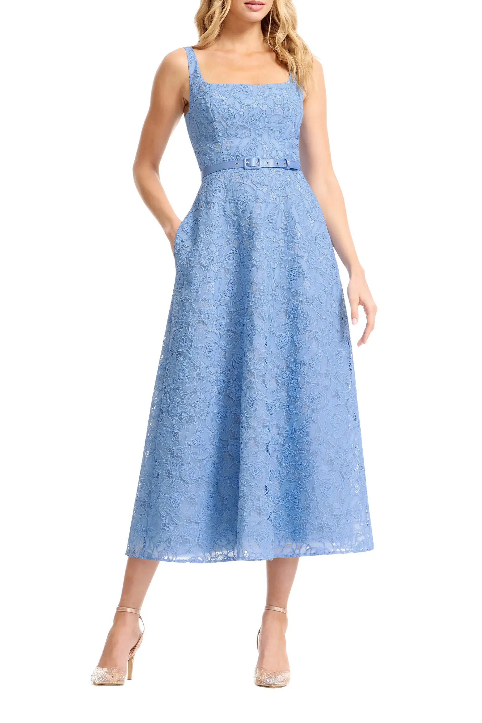 Shelby Floral Guipure Lace Cocktail Midi Dress (Women) | Nordstrom | Nordstrom