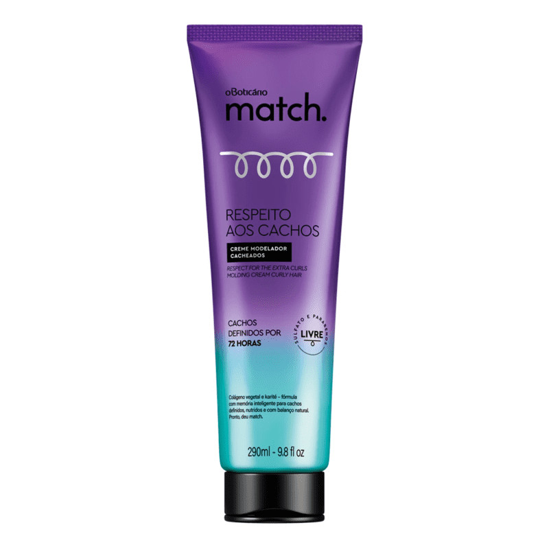 Creme Modelador Match Respeito aos Cachos 290ml | oBoticario (BR)