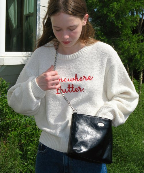 fle chain toast bag - black | Musinsa Global
