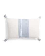 14x22 Linen Look Wide Stripe Pillow | TJ Maxx