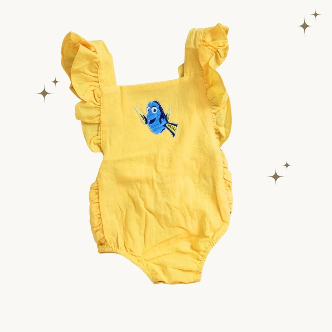 Yellow Dory Romper // 3t-4t Romper // Disneyland // Disney World // Magic Kingdom // Animal Kingd... | Etsy (US)