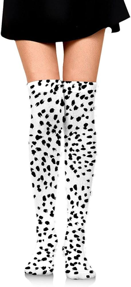 Dalmatian Print Over Knee Socks High Thigh Boot Stockings Women Knee Highs Socks Leg Warmers | Amazon (US)